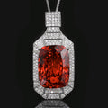 Orange-Rote Anhänger mit Chopard-Kette