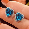 Blaue Spinell-Ohrstecker