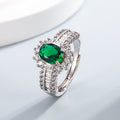 Weißgold Grüne Diamant (NJZ-397)