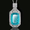 Paraiba Blue Anhänger mit Chopard Kette