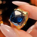 Blauer Zucker Turm Ring