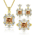 Gold-platiert (Champagner Zirkon)