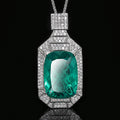 Smaragd Anhänger mit Chopard Kette