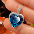 Blauer Spinell Anhänger mit Box-Kette